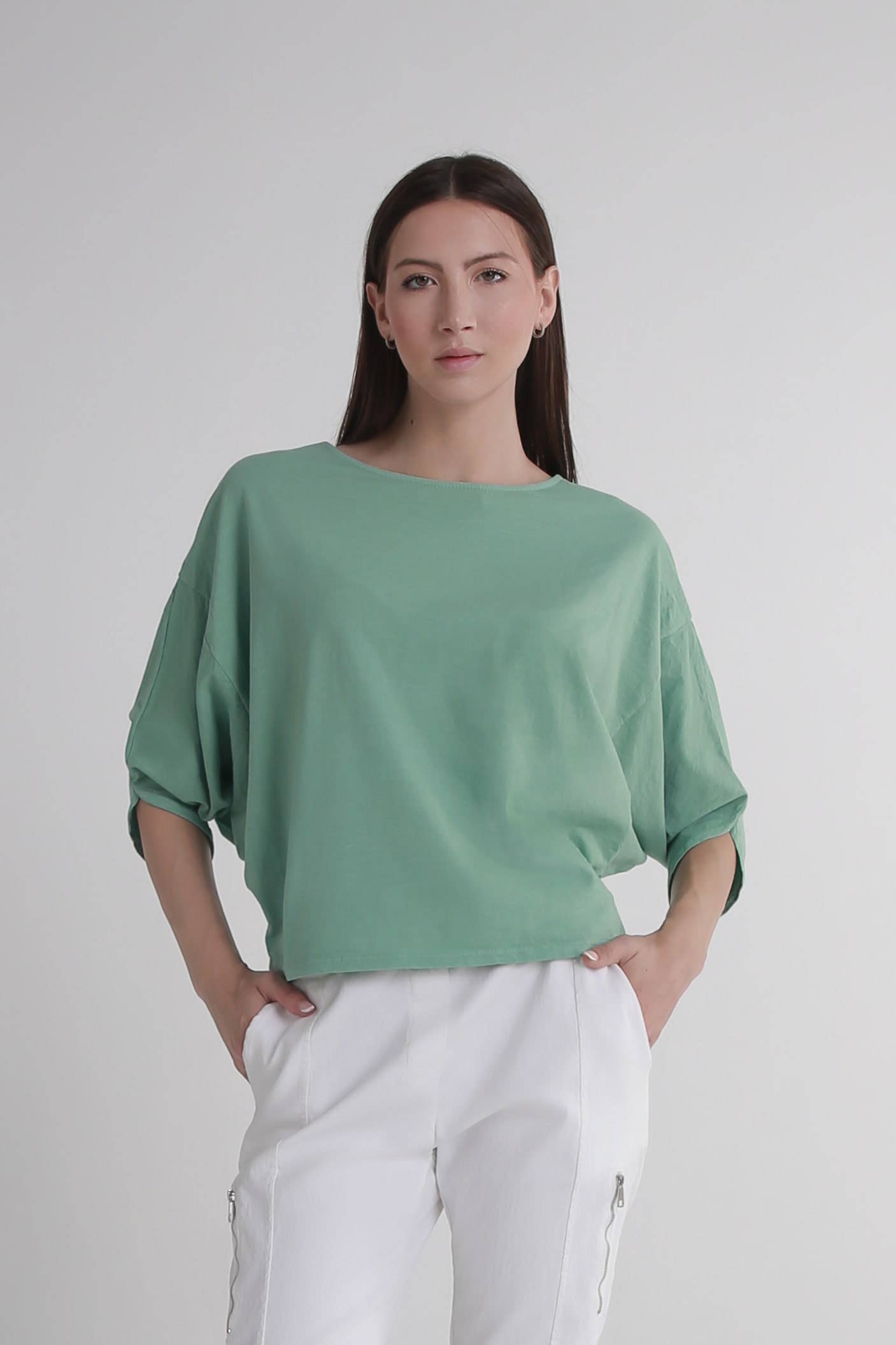 TINA Stephens Italy/Tees By Tina - Wholesale T-Shirt - Women's - Omaria Batwing Crop Top (BSS171)20