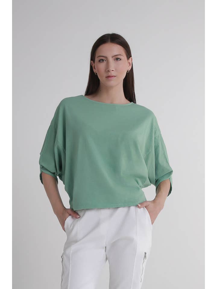 TINA Stephens Italy/Tees By Tina - Wholesale T-Shirt - Women's - Omaria Batwing Crop Top (BSS171)20