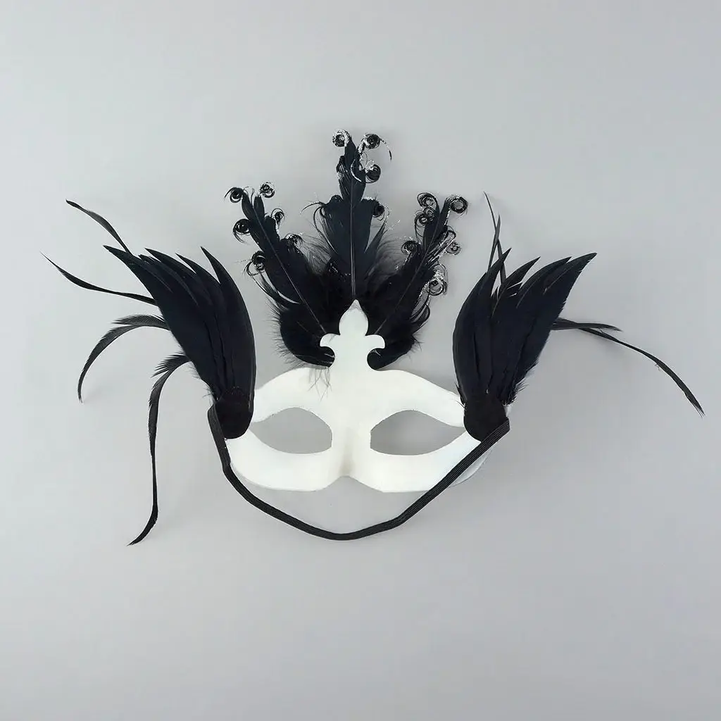 Zucker Feather Products - Wholesale Costume - Women's - Goose Feather Mask Black3