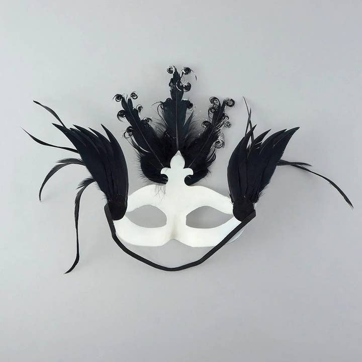 Zucker Feather Products - Wholesale Costume - Women's - Goose Feather Mask Black3