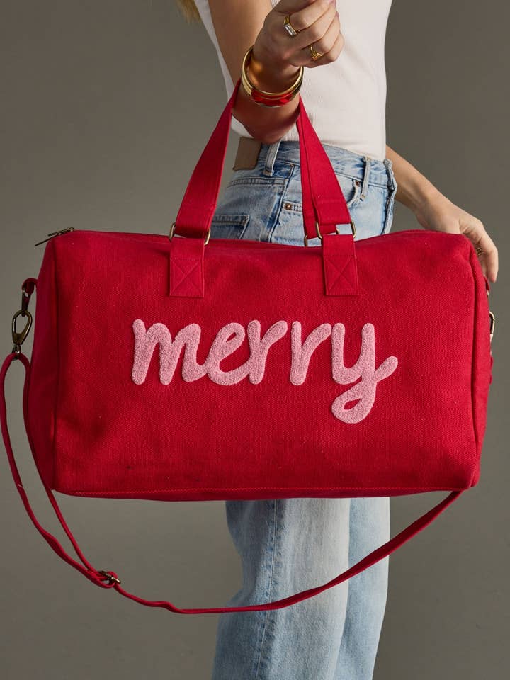 Rode & Roze Merry Duffel voor wholesale door Panache Apparel Co.