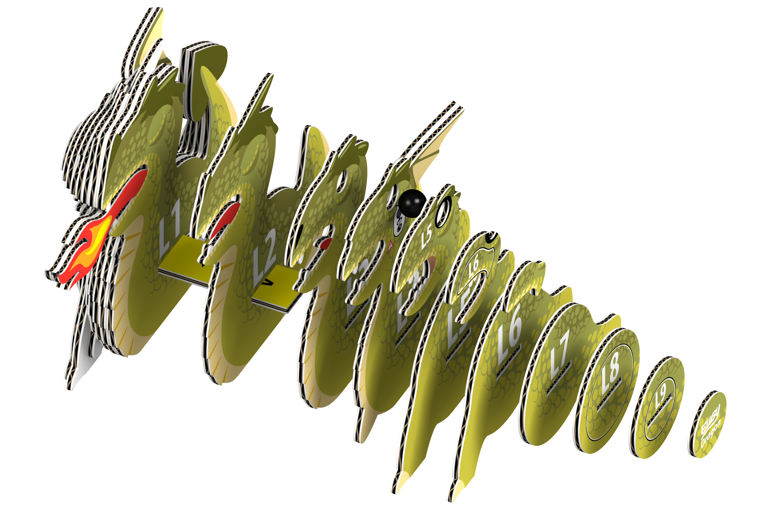 Safari Ltd. - Wholesale Puzzle - Kids - EUGY Dragon 3D Puzzle2