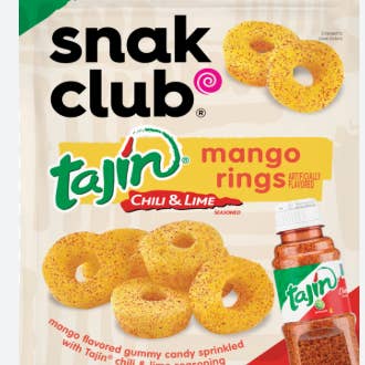 Mr. YuYu's Chililicious Candy - Wholesale Gummy - Snak Club Tajin Mango Rings 12 count
