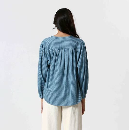 The Korner - USA - Vendita all'ingrosso Camicetta - Donna - T24219128-Camicetta a righe in cotone da donna9