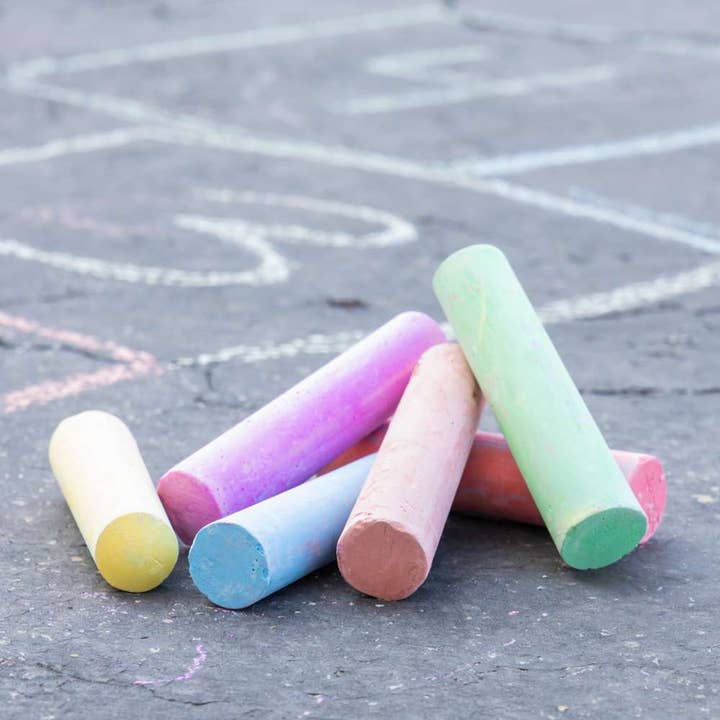 Luna Office Supply - Everyday Essential - Wholesale Chalk - Jumbo Washable Sidewalk Chalks (6/Pack)3