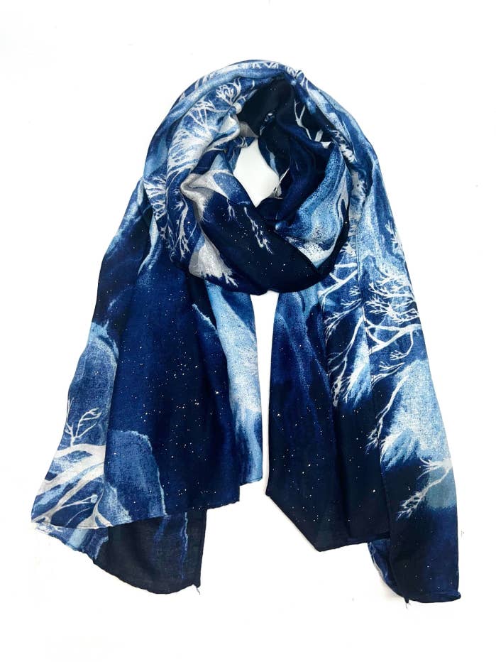 HH-223 Printed scarf with gilding for wholesale by LINETA