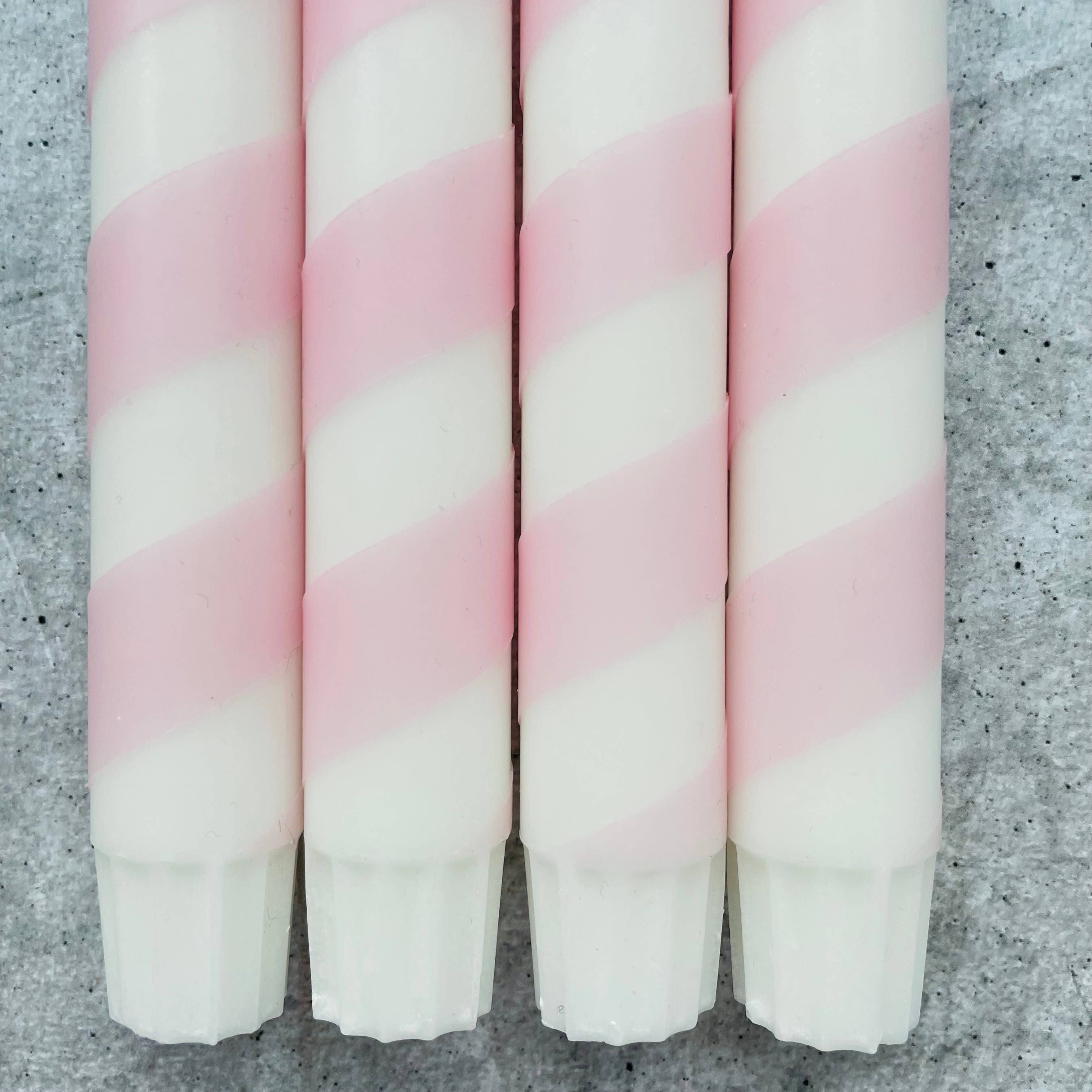Wolkenreich - Wholesale Tapered Candle/Candlestick - Dip Dye Candles | Swirl Pink | Set of 44