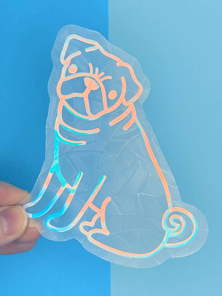 Pug Suncatcher for wholesale by Poppodopolis