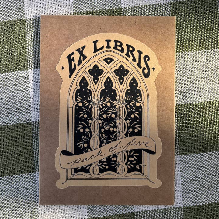 Petrichor & Co. - Vente Autocollant - Autocollant Ex Libris – Design Médiéval de Fenêtre de Château1