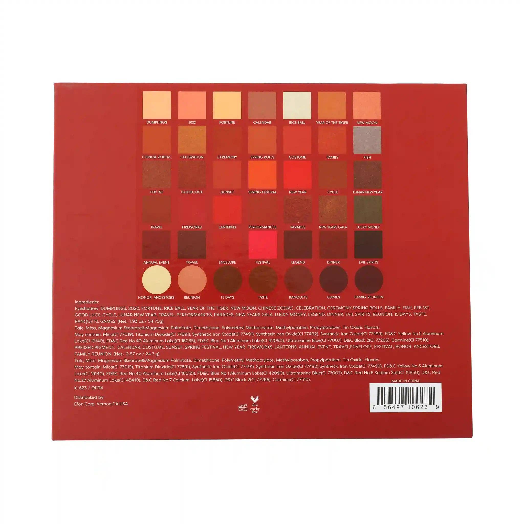 Efon International Corp. – Großhandel Lidschattenpalette – Tiger Eyes - 42 Farbduo-Finish Lidschatten-Make-up-Palette4