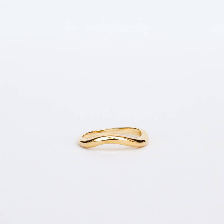 JaxKelly - Wholesale Band/Stacked Ring - Gold Rings - Wave2