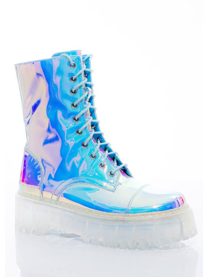 Sparkl - Wholesale Combat/Military Boots - Women's - Opal Combat Boot2