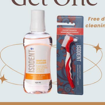 IsoDent - Wholesale Oral Care Set - IsoDent Denture Cleaner 250ml + FREE Denture Brush 0