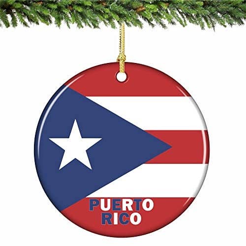 Puerto Rico Flag Christmas Ornament for wholesale by City Souvenirs