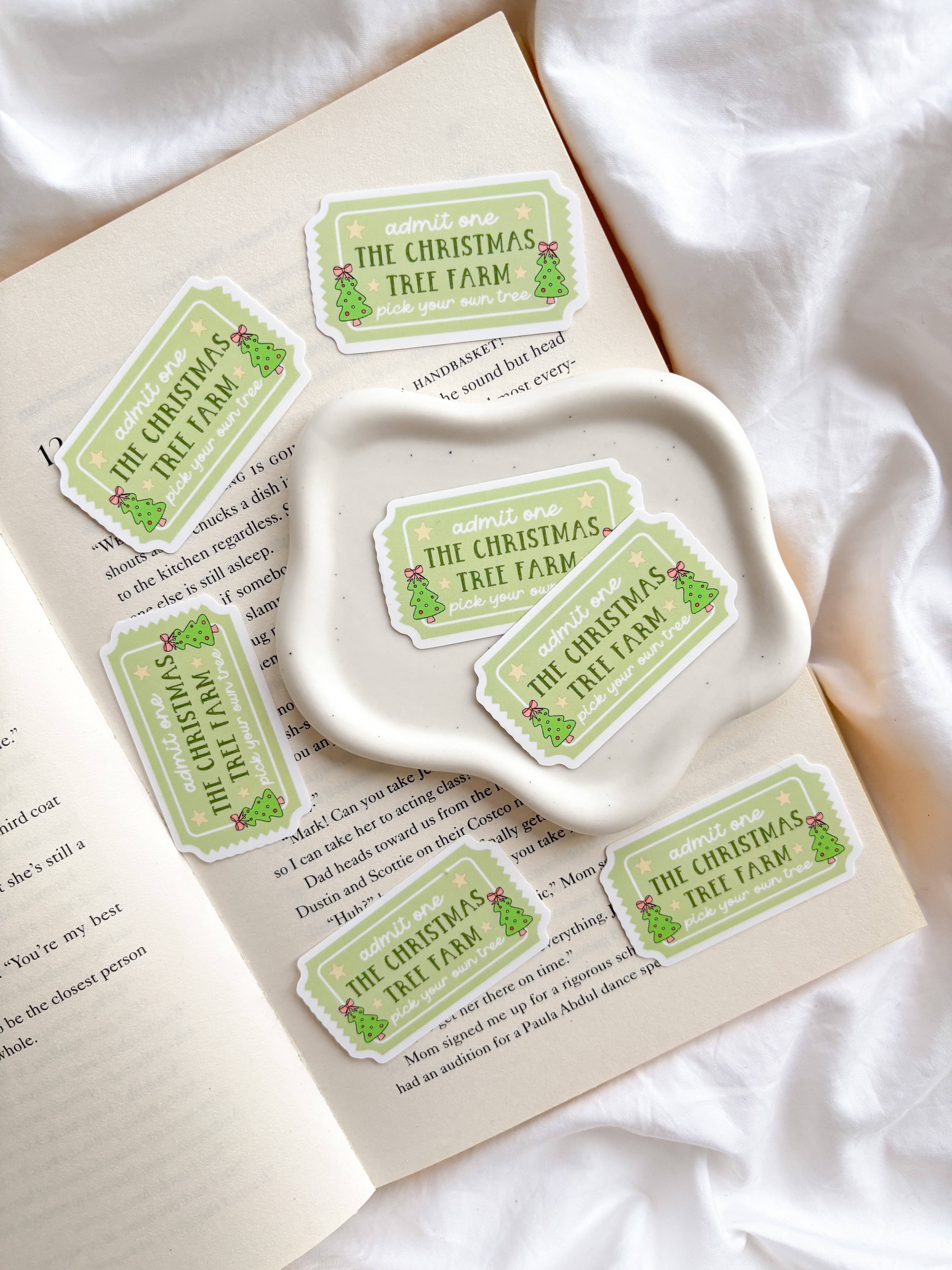 Fleurs on Sunday – wholesale Sticker – Christmas Tree Farm Ticket Sticker0