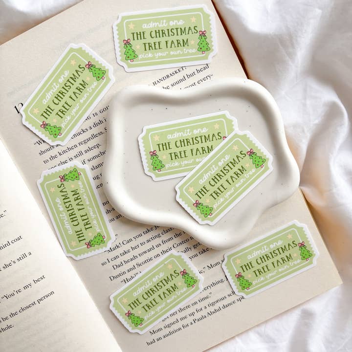 Fleurs on Sunday – wholesale Sticker – Christmas Tree Farm Ticket Sticker
