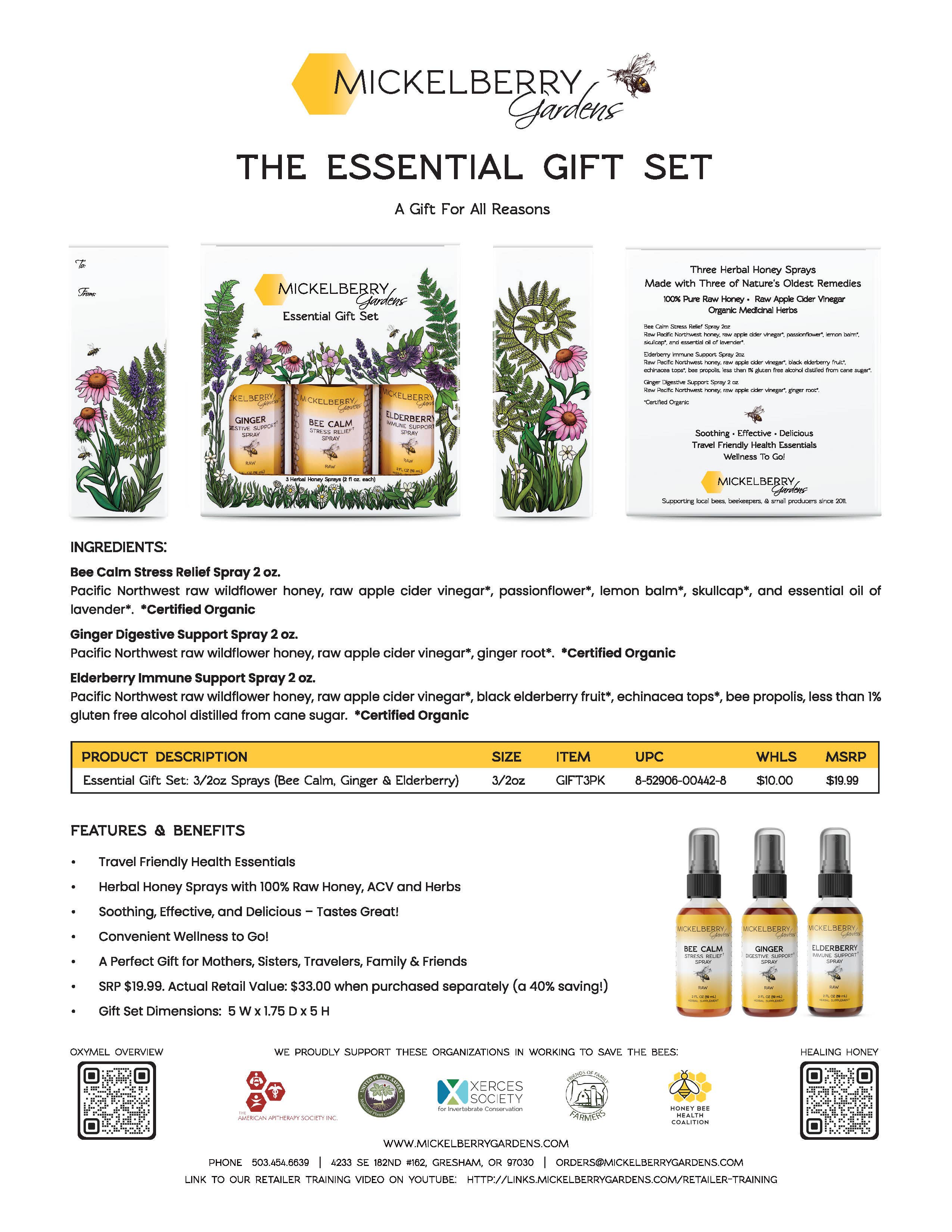 Mickelberry Gardens - Wholesale Tincture - Essential Gift Set — all-day wellness for the whole family9