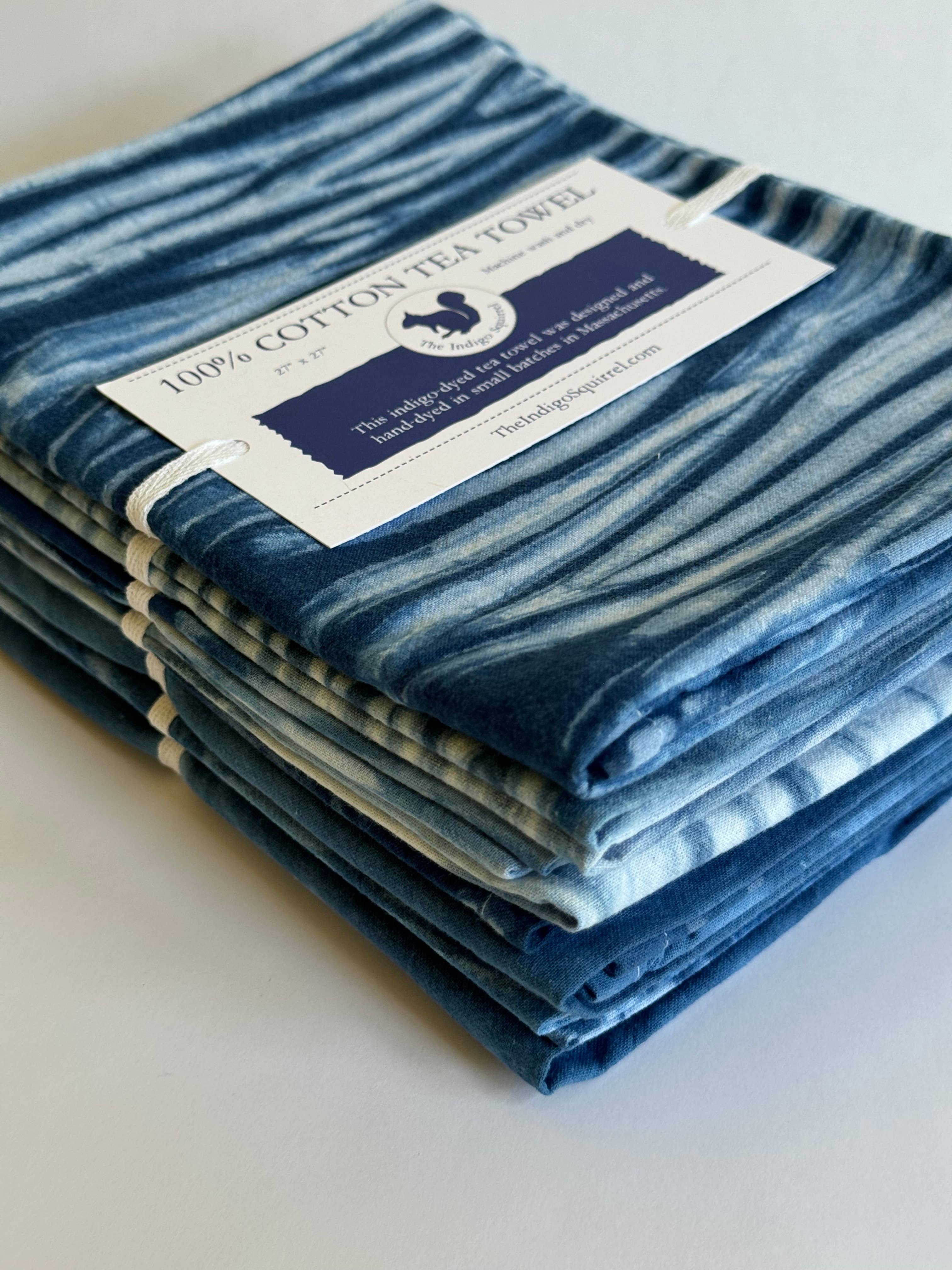 The Indigo Squirrel - Wholesale Tea Towel - Indigo- Dyed Tea Towel3