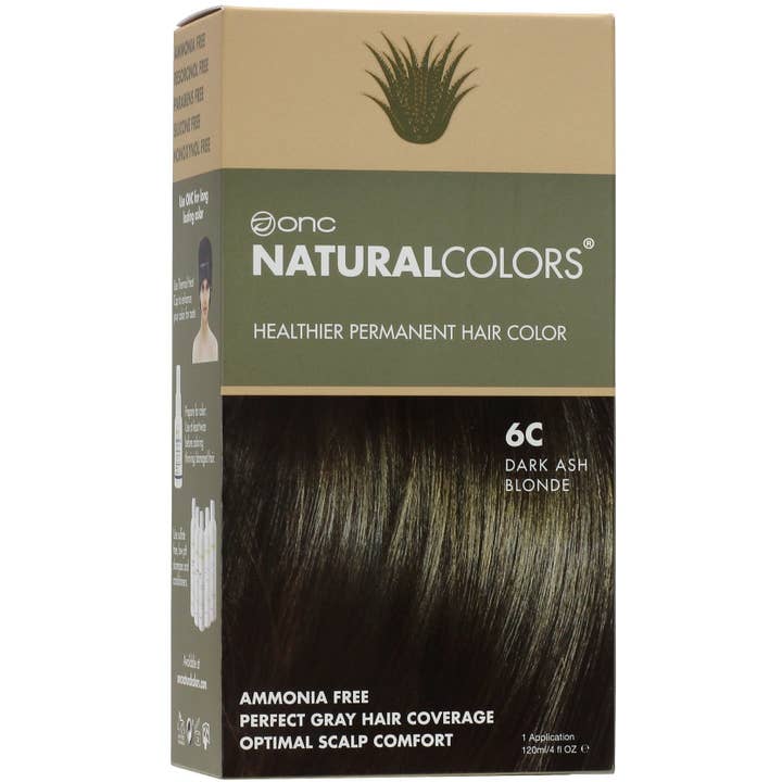 6C Dark Ash Blonde Heat Activated Hair Dye With Organic Ingr for wholesale by Organic Natural Colors