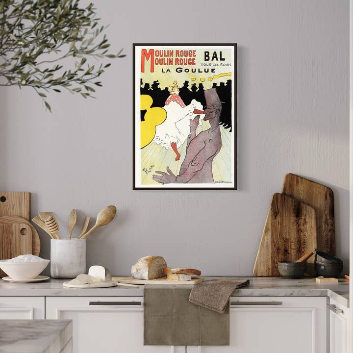 Gabrielle Dalsan - Wholesale Kunstprint - Affiche voor de Moulin Rouge van Toulouse—Lautrec. Wanddecoratie A4, A3 en A2. Kunstdruk. Vintage wanddecoratie. Cadeau voor Moederdag. Lijntekening3