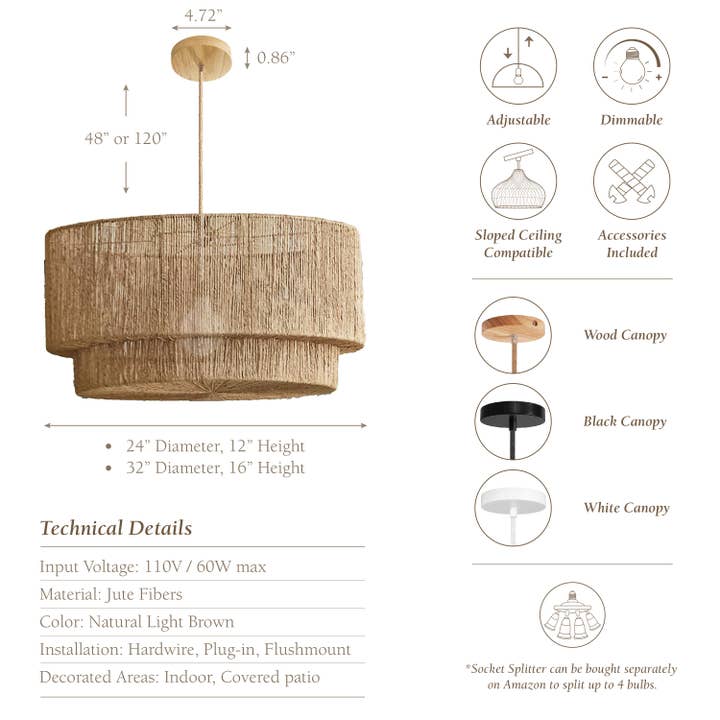 Rowabi - Wholesale Chandelier/Hanging Light - Luminous Lace Rattan Pendant Light