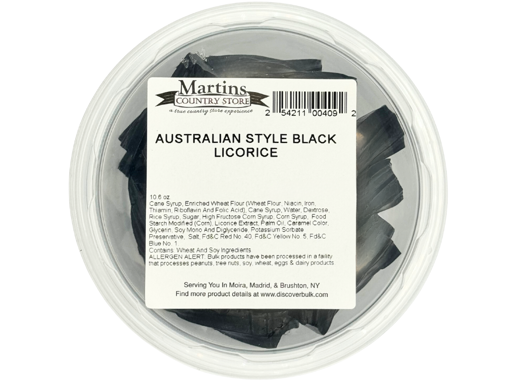 Martin's Country Store LLC - Wholesale Licorice - AUSTRALIAN BLACK LICORICE 10.6oz3