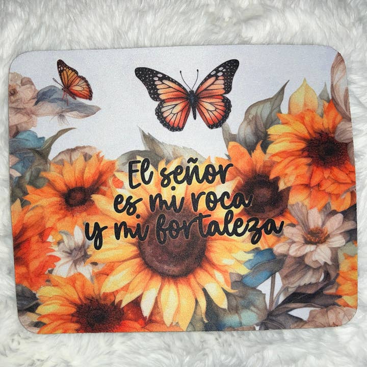 Shop Praise Creations ✨ - Wholesale Mousepad/Trackpad - El Senor es mi roca Mousepad, Spanish Christian Mousepad