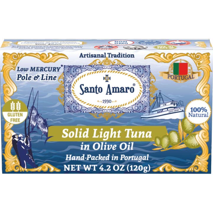 Pole and Line Wild Tuna Fillets in Virgin Olive Oil - Canned for wholesale by SANTO AMARO