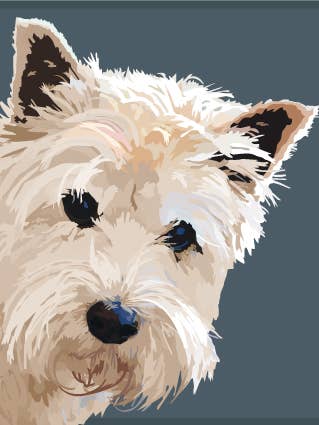 143C Westie/perro/West Highland White Terrier/amante de los perros para venta al por mayor de Periodic Society