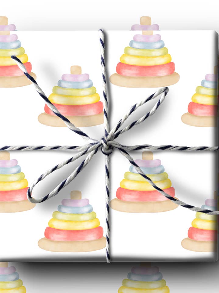 Papier d'emballage pour jouets empilables pour bébés pour la vente par k.Patricia Designs