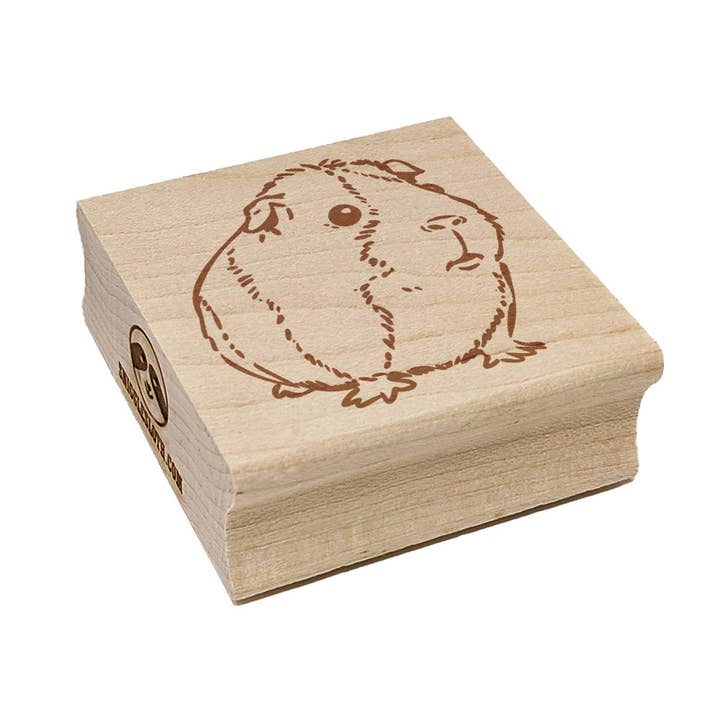 Sweet Guinea Pig Square Rubber Stamp for Stamping Crafting for wholesale by Sniggle Sloth