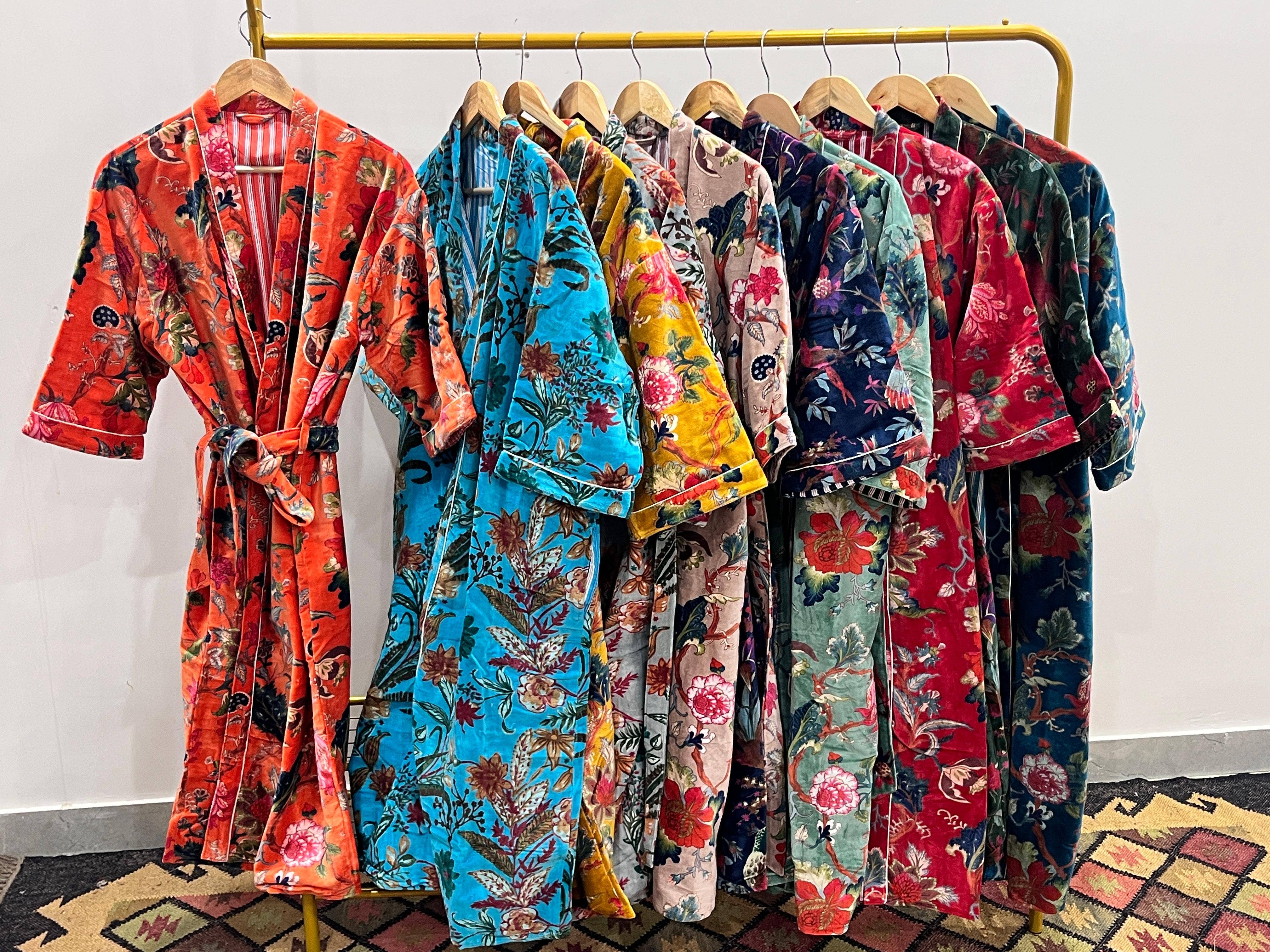 Homesoul - Wholesale Robe - Women's - Velvet Kimono Dressing Gowns- Set of 10 2