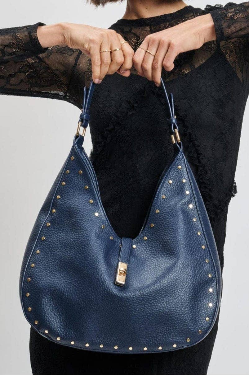MiMi Wholesale - Vente Sac porté épaule – femme - 35275ML Sac Hobo Clouté Olivia4