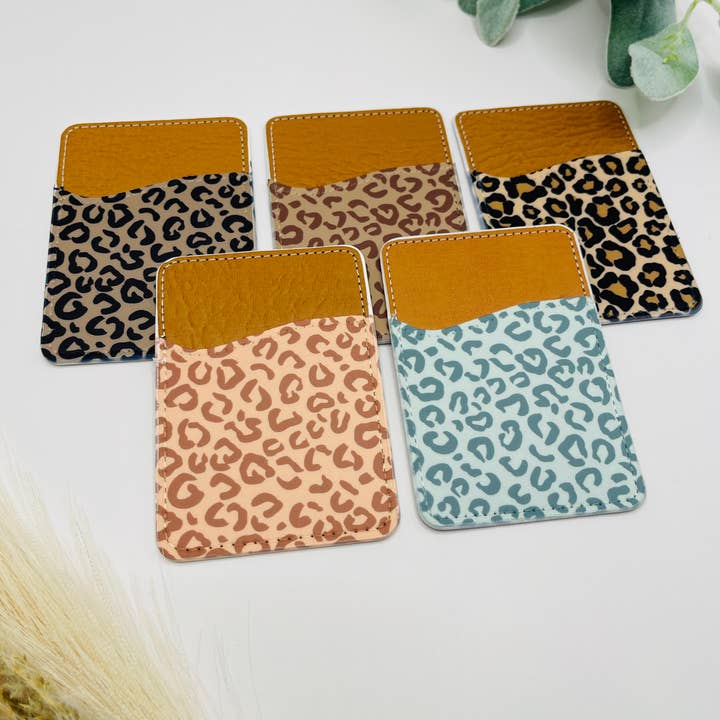 MarissaDDesigns - Wholesale Phone Wallet - Unisex - Cute Cheetah Designs for Phone Wallet | Phone Card Holder 5