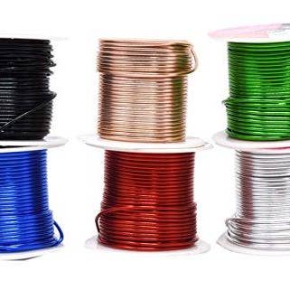 Mandala Crafts - Wholesale Craft Supplies - Mandala Crafts Anodized Aluminum Wire for Sculpting, Armature, Jewelry Making, Gem Metal Wrap, Garden, Colored and Soft, Assorted 6 Rolls4