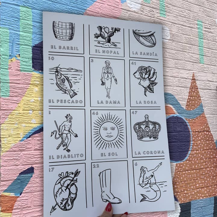 Loteria konstposter | 11" x 17" för wholesale av Kalaka Tx