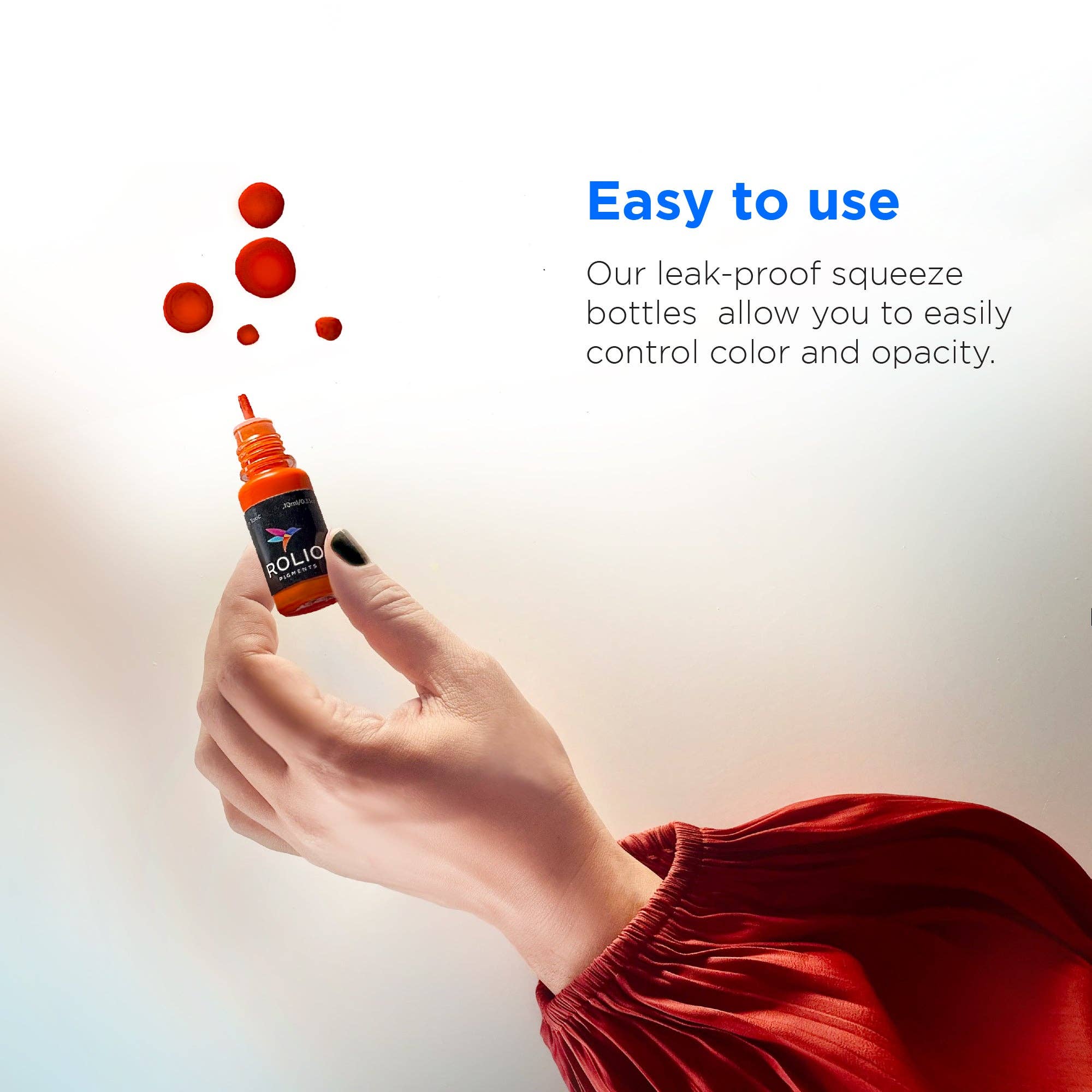 Rolio Pigments - Vente Matériels de bricolage - Pigment liquide à base de résine - 24 couleurs transparentes - 0,33 oz/10 ml chacune3