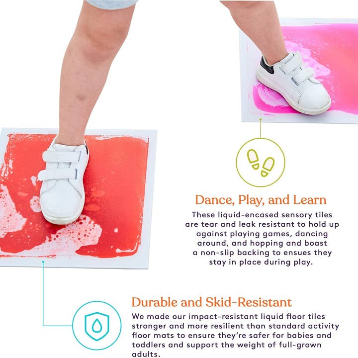 Special Supplies - Wholesale Toy Set - Kids - Square Floor Liquid Tiles for Kids, Set of 97