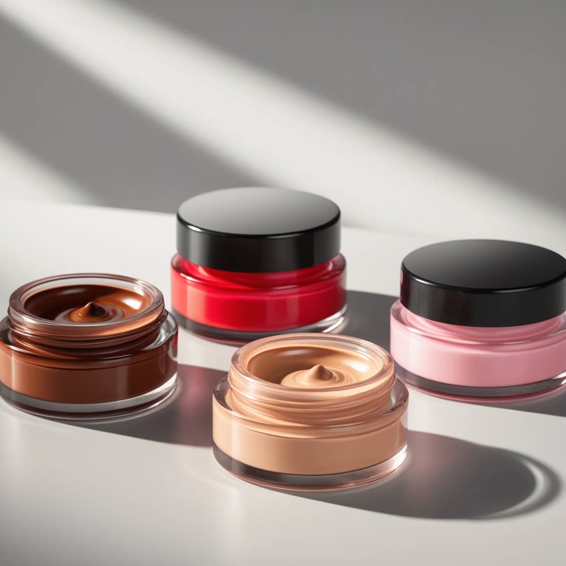 Beautique Goals - Wholesale Blush -  Soft & Shiny Butter Blush 4 Pcs Set - Tan, Pink, Brown, Red0