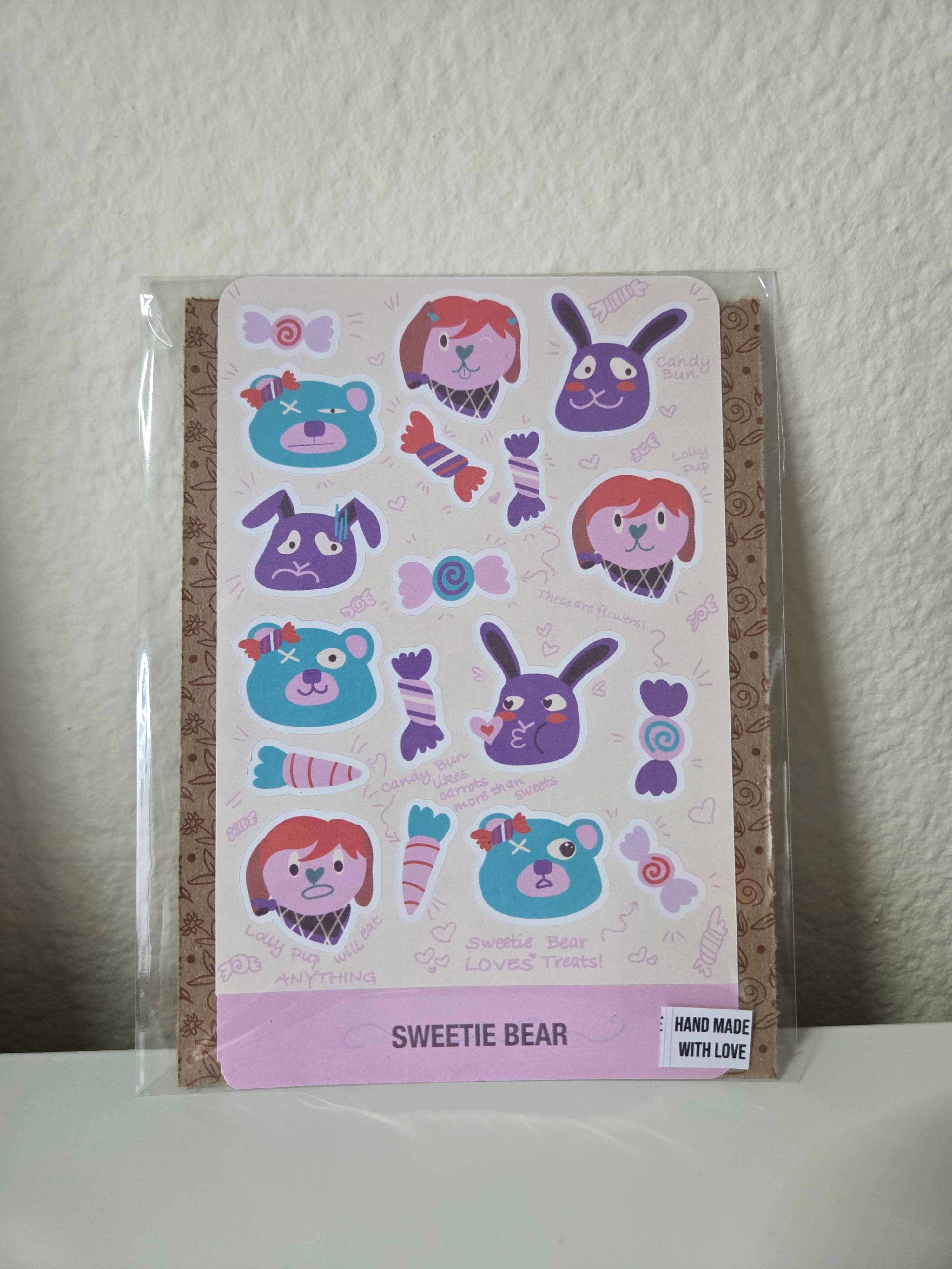 Danielle Fish Illustrations - Wholesale Sticker - The Original Sweetie Bear  Matte Sticker Sheet3