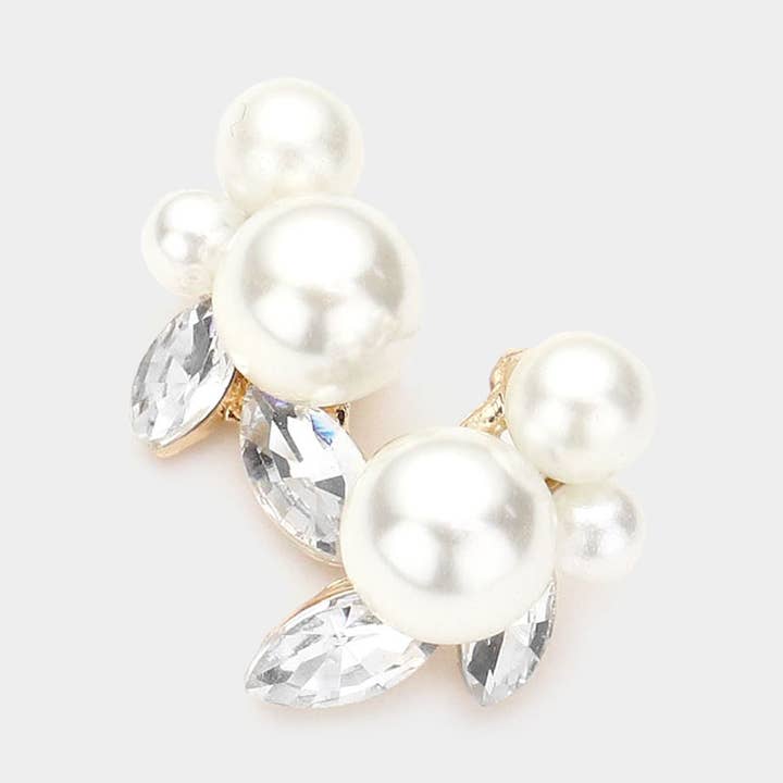 Sensibling Corp. – Großhandel Ohrstecker – Dreifache Perlen-Akzente Ohrstecker0