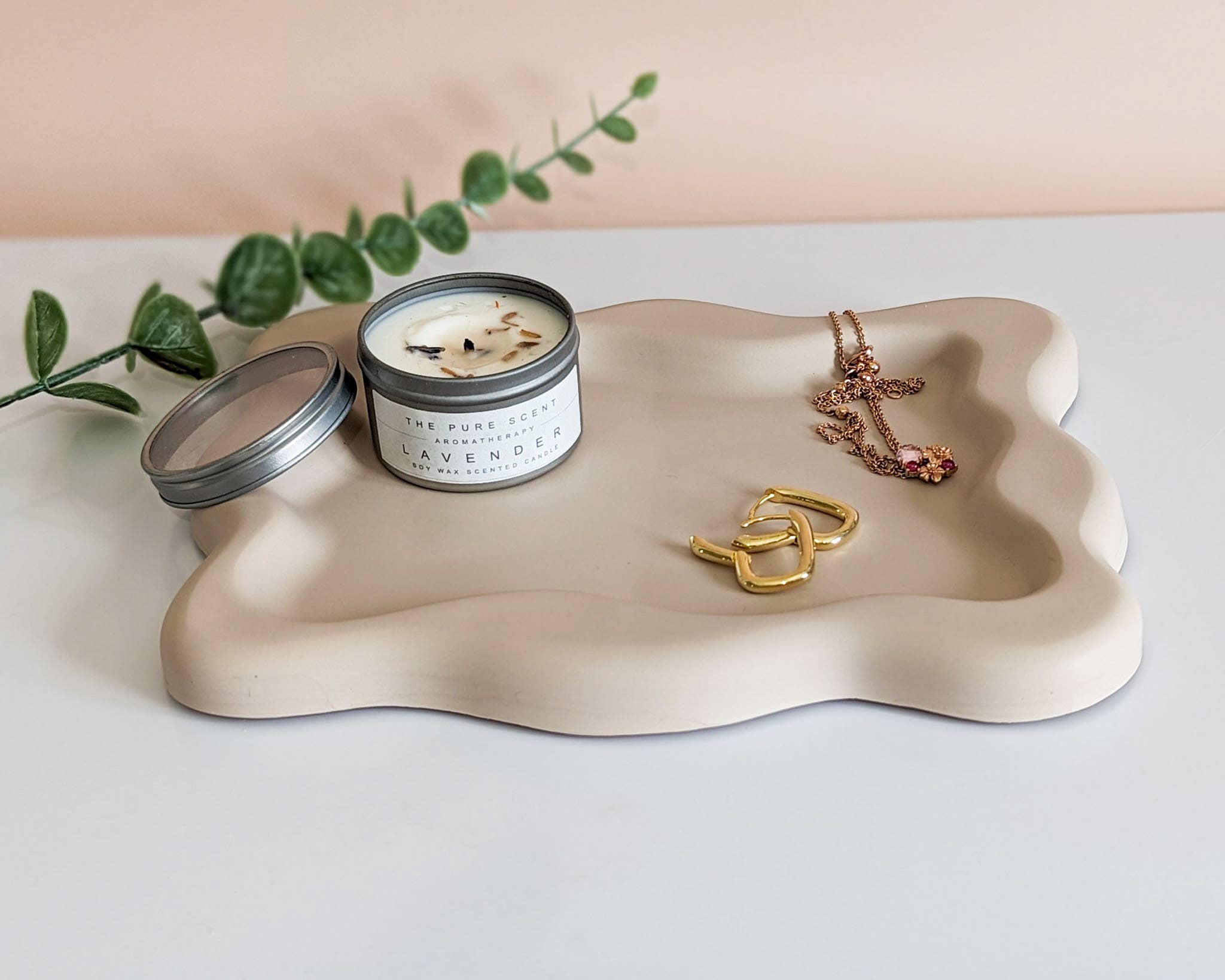 The Sage Rose Studio – wholesale Jewellery dish – Wavy Rectangle trinket dish, modern aesthetic candle tray5