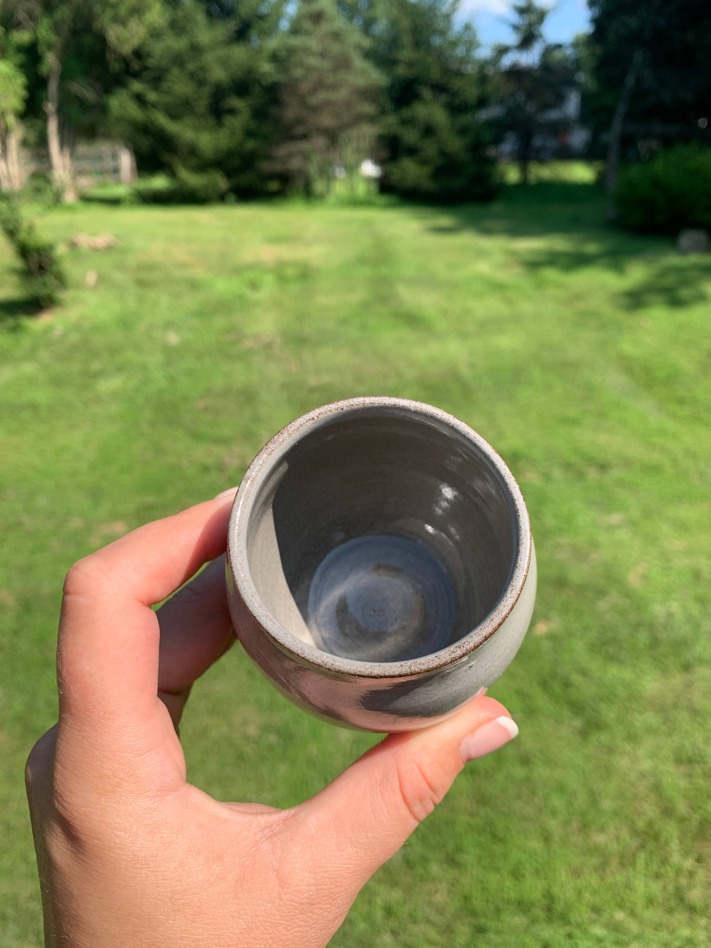 Katie Piro Pottery - Wholesale Drinking Glass/Cup - Handmade Little Sippers, Ghost White3