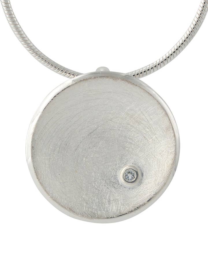 Silver pendant "Bowl" with 0.02ct diamond for wholesale by Campur GmbH