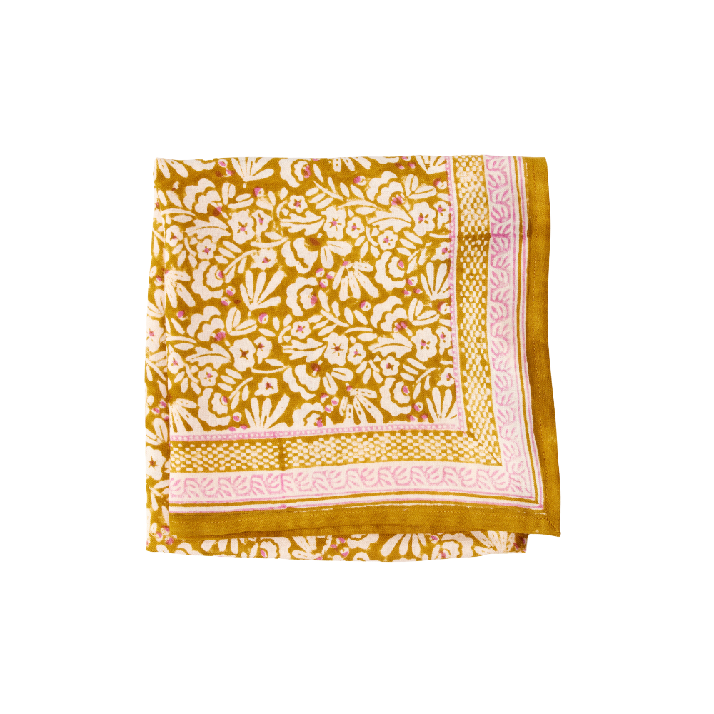 Bonheur du Jour – wholesale Head scarf – Women's – Indian Scarf - Olive Iris5