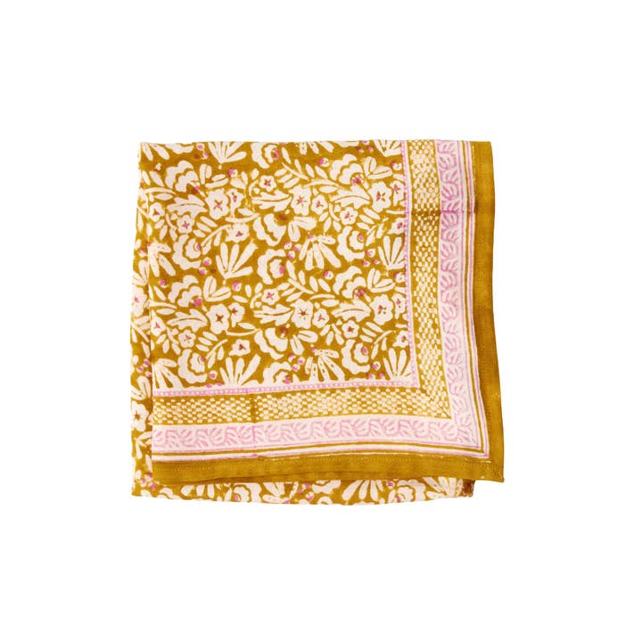 Bonheur du Jour – wholesale Head scarf – Women's – Indian Scarf - Olive Iris5