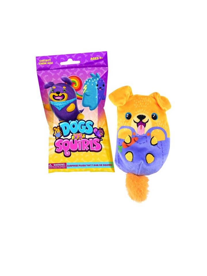 Dogs vs Squirrels 4" Plush Mystery Bag Assortment in Display for wholesale by License 2 Play Toys