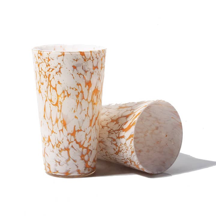 Pint Glass - Gold Wisp for wholesale by Clink Glassworks