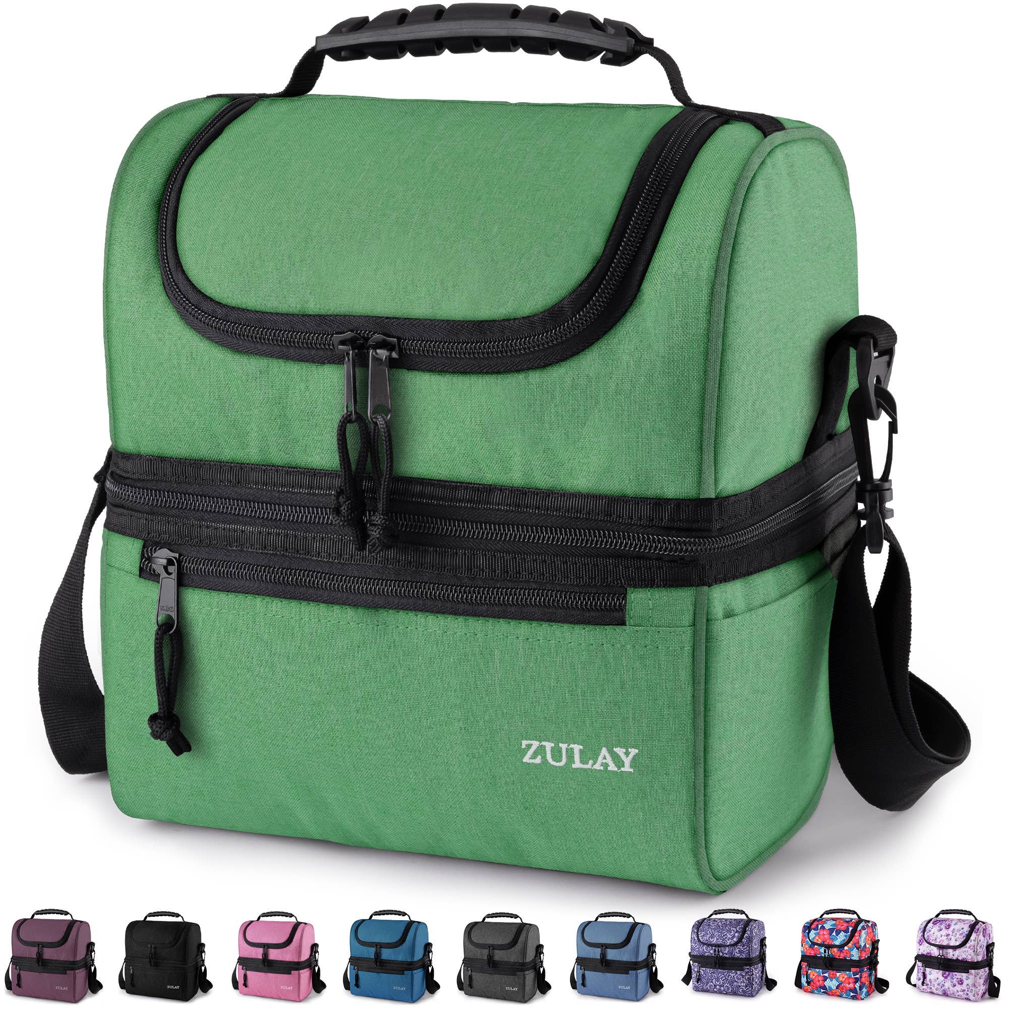 Zulay Kitchen - Wholesale Lunch Bag/Box - 2-Compartment Insulated Lunch Bag – Cooler for Men & Women10