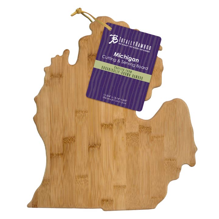 Totally Bamboo - Wholesale Cutting Board - Michigan State-Shaped Bamboo Serving & Cutting Board1
